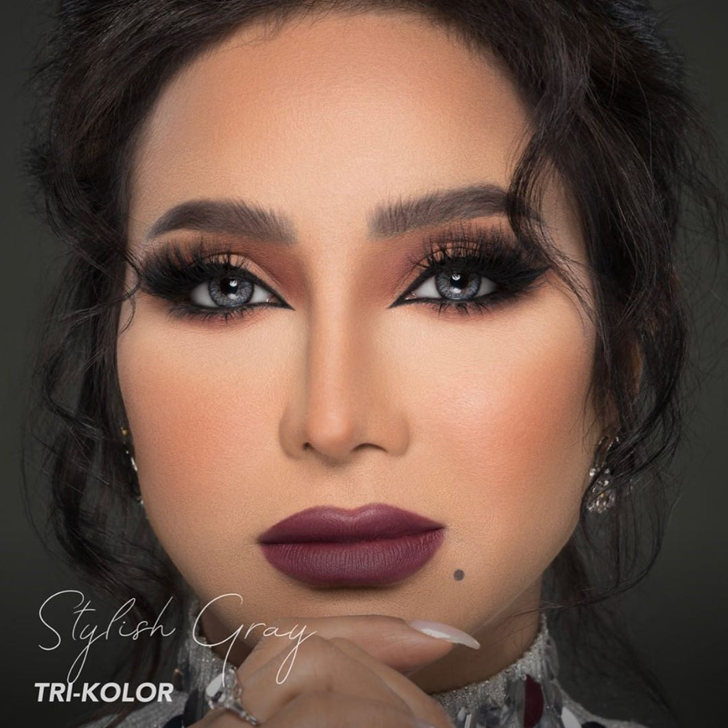 Tri-Kolor Stylish Gray عدسة تراي كلر استيلش
