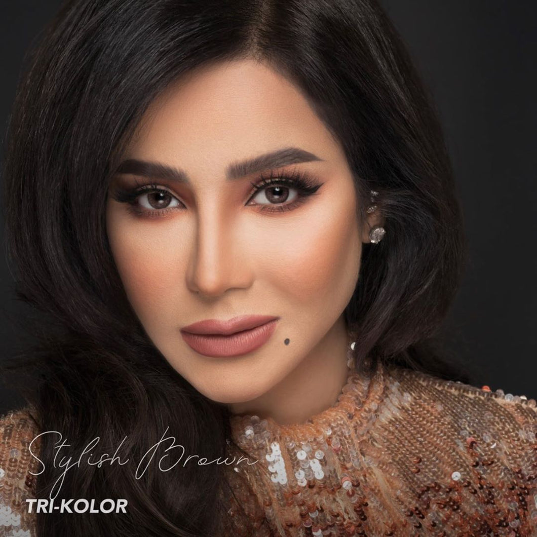 Tri-Kolor Stylish Brown عدسة تراي كلر ستايلش براون